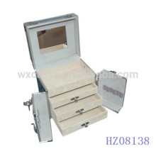 square aluminum hairdressing case with 3 drawers inside from China manufacturer